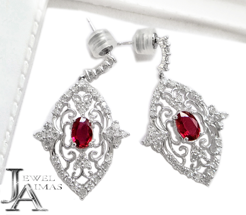 Pt900 ルビーピアス 楽天市場】ルビー 0.772ct/0.695ct ピアス PT900 プラチナ