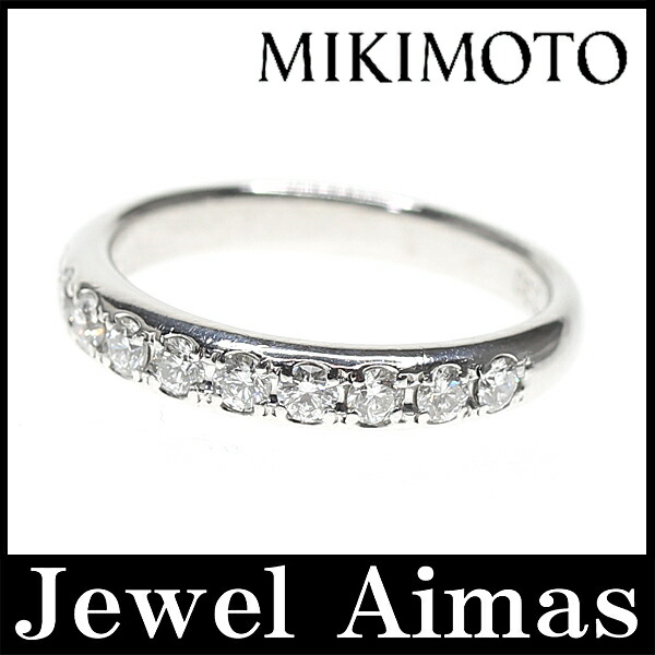 楽天市場 Mikimoto ミキモト ダイヤモンド 0 3ct ハーフエタニティ リング 7号 Pt950 中古 小物 ジュエル アイマス