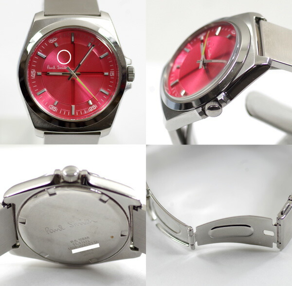 楽天市場 Paul Smith ポールスミス Closed Eyes クローズドアイズ レッド 赤文字盤 クォーツ メンズ腕時計 中古 ジュエル アイマス