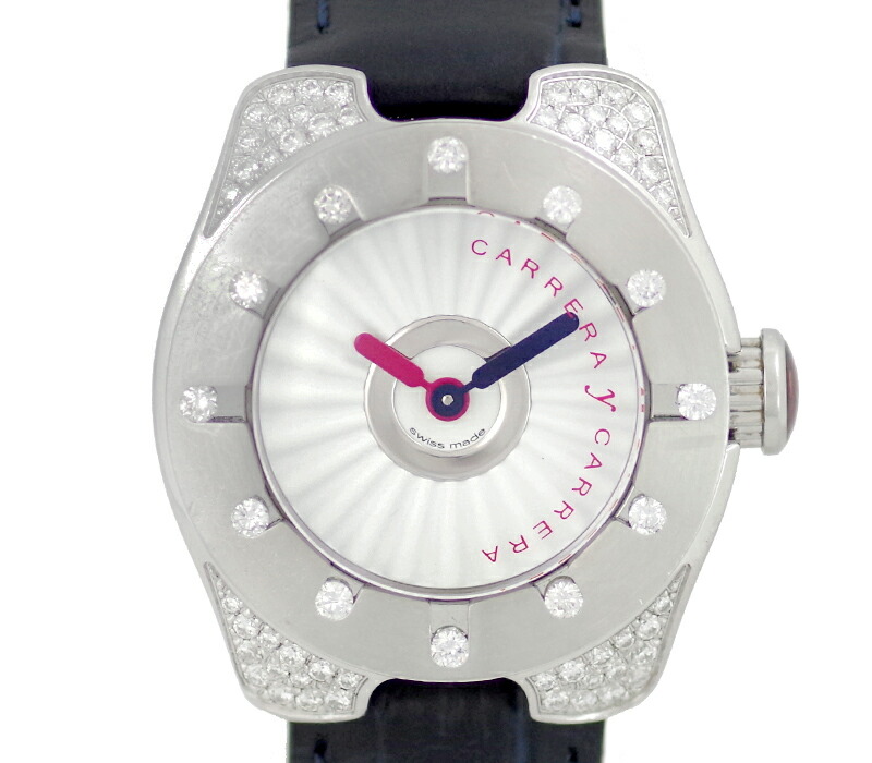 【ｾｰﾙ】【美品】【Carrera y Carrera】カレライカレラ アバロン ダイヤベゼル ラグダイヤ 完全無欠金剛石 白 白いこと 文字記号盤 SS ステンレス鋼 レディース 石英【中古】【貨物輸送無料】【ウォッチ】