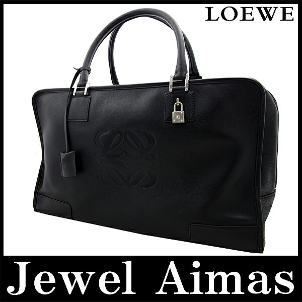 楽天市場 Loewe ロエベ アマソナ 24h ハンド ボストン バッグ ブラック 黒 メンズ 中古 ジュエル アイマス