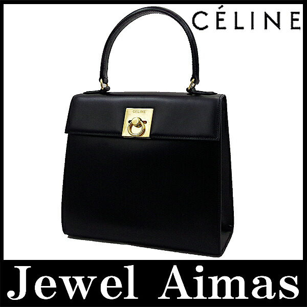 Jewel Aimas Celine Vintage Calf 2 Way Handheld Shoulder Bag Black Celine Vintage Calf 2 Way Handheld Shoulder Bag Black Gancini
