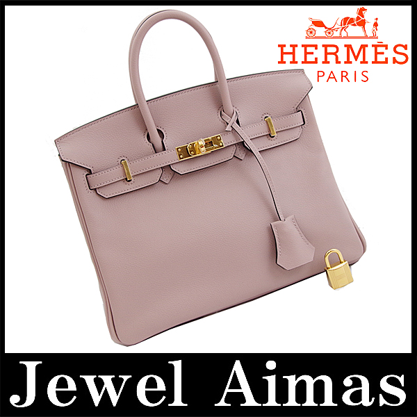 楽天市場 新品 Hermes エルメス バーキン 25 ハンド バッグ グリシーヌ ピンク ベージュ ゴールド 金具 ヴォースイフト 中古 Birkin 25 アイマス