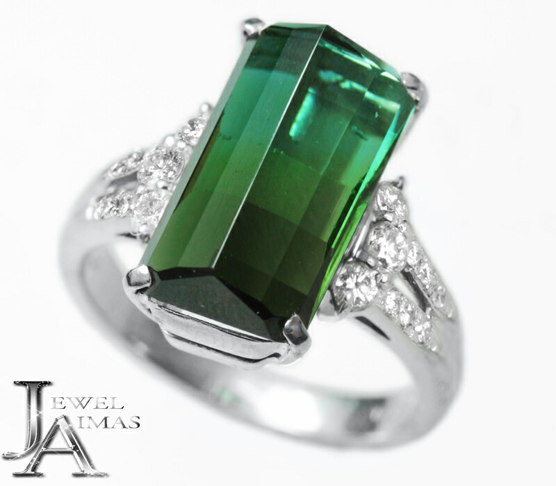 楽天市場】グリーントルマリン 6.05ct リング 7号 PT850