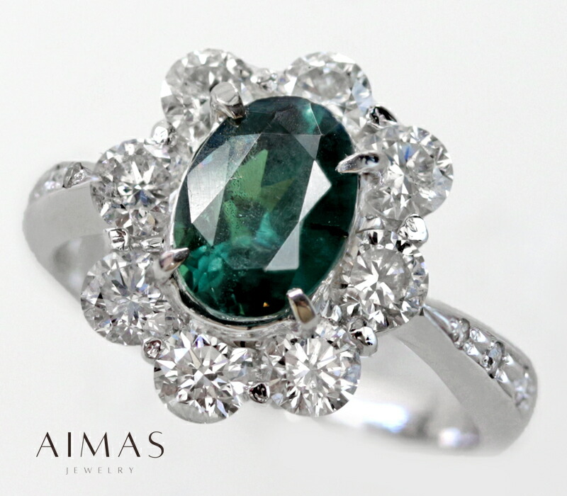 【楽天市場】アレキサンドライト 1.844ct ダイヤモンド 1.25ct 花 