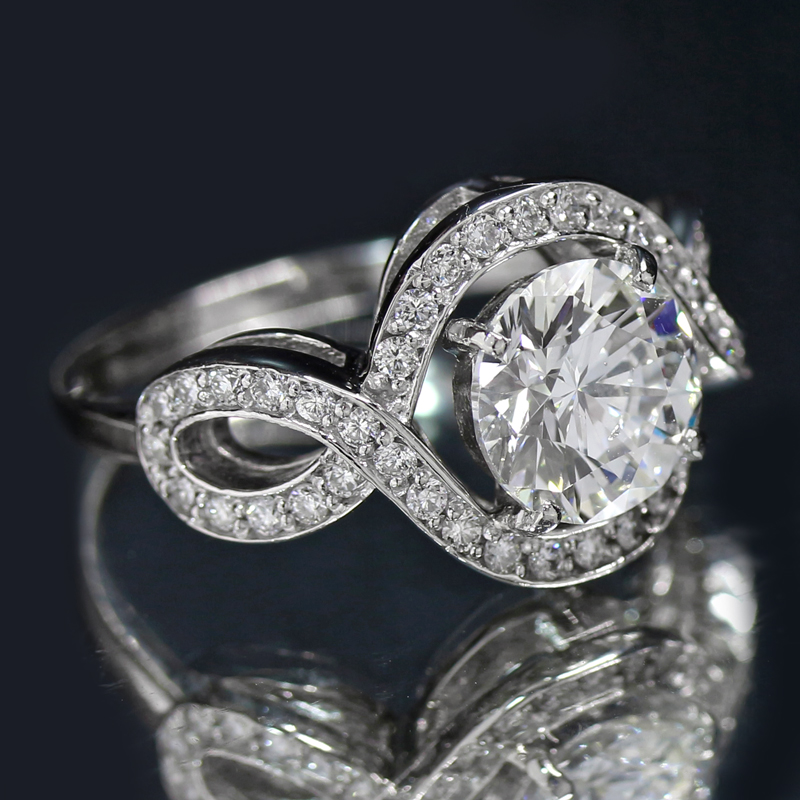 【楽天市場】ダイヤモンド 2.234ct(I SI-1 VERY GOOD) サイドメレダイヤ 0.62ct ハーフエタニティー ダイヤモンドリング ダイヤリング ブライダル エンゲージ 婚約