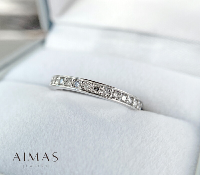 1ct ハーフエタニティリング（pt950） 【９号】 楽天市場】ダイヤモンド 1ct ハーフエタニティーリング 9号 PT950