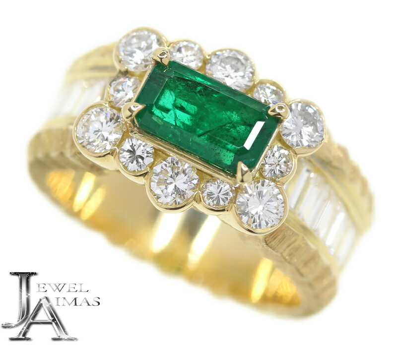楽天市場】エメラルド 2.59ct リング 13号 K18WG ホワイト
