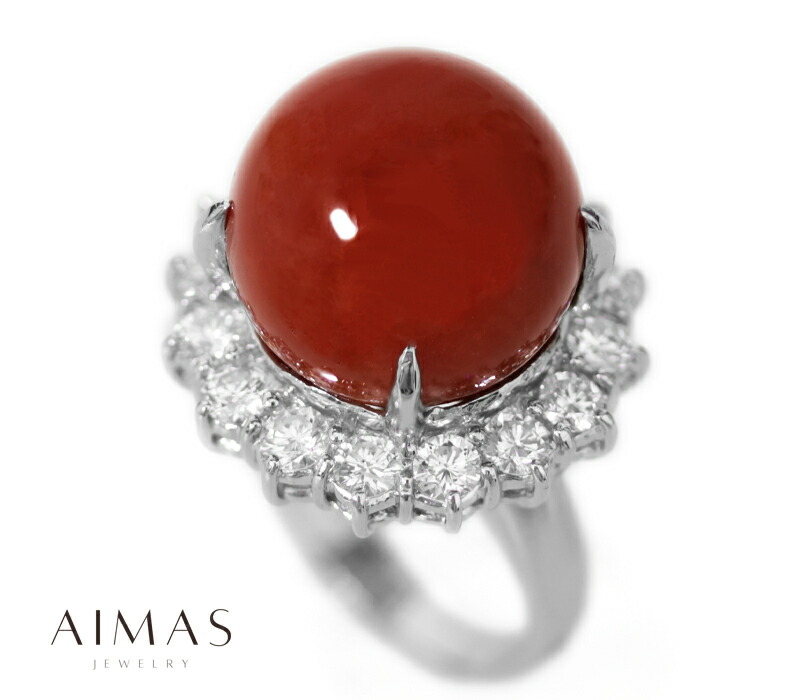 楽天市場】【稀少】『大粒』本ボケ珊瑚の豪華なデザインリング