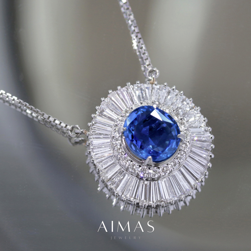 非加熱 ブルーサファイア ダイヤ 3ct サファイア リング ミャンマー産 ビルマ産（ミャンマー産）非加熱ブルーサファイア 3.0ct