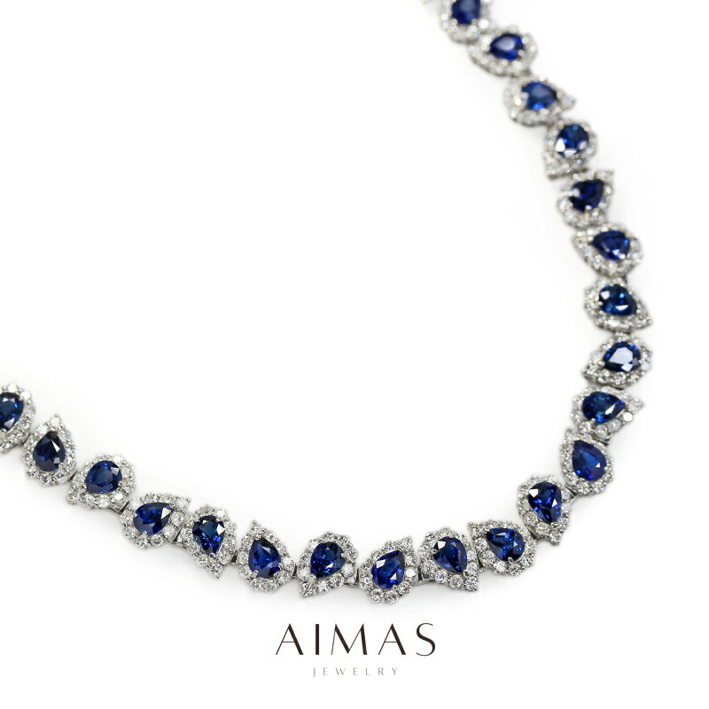 楽天市場】ブルーサファイア 18.02ct ネックレス PT900/850 プラチナ