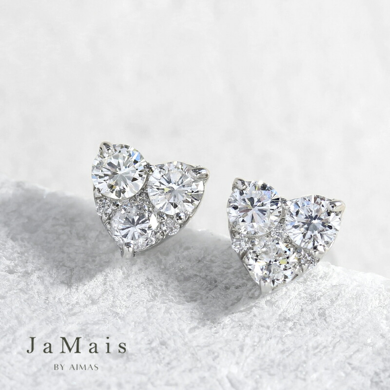 楽天市場】【JaMais】ダイヤモンド 0.25ct/0.25ct ピアス PT900