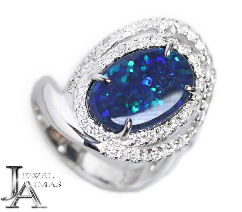 楽天市場】極上 ブラックオパール 5.26ct ネックレス PT900