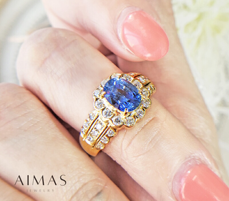 最高の品質 楽天市場】ブルーサファイア 1.3ct リング 14.5号 K14PG/K14WG アクセサリー