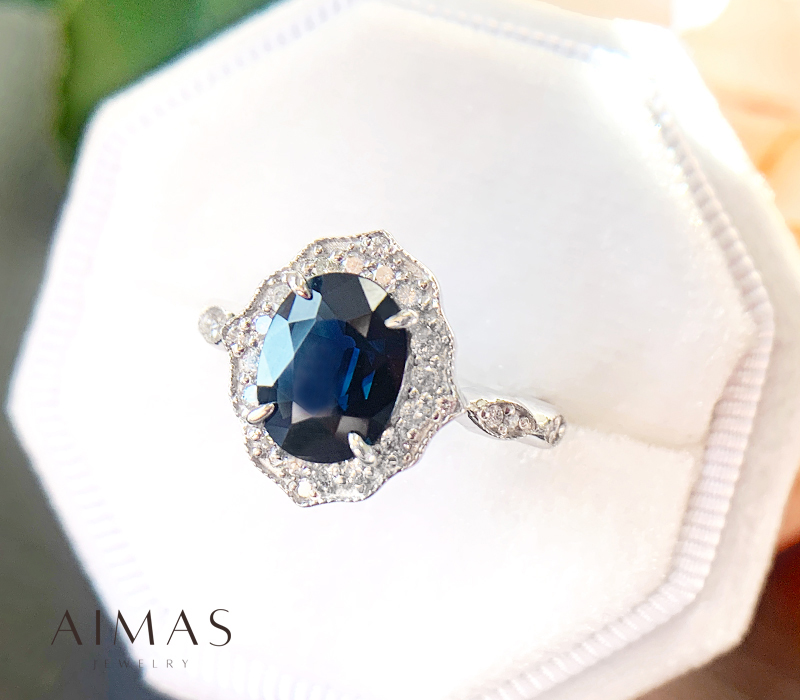 楽天市場】ブルーサファイア 1.79ct リング 12号 PT900 プラチナ