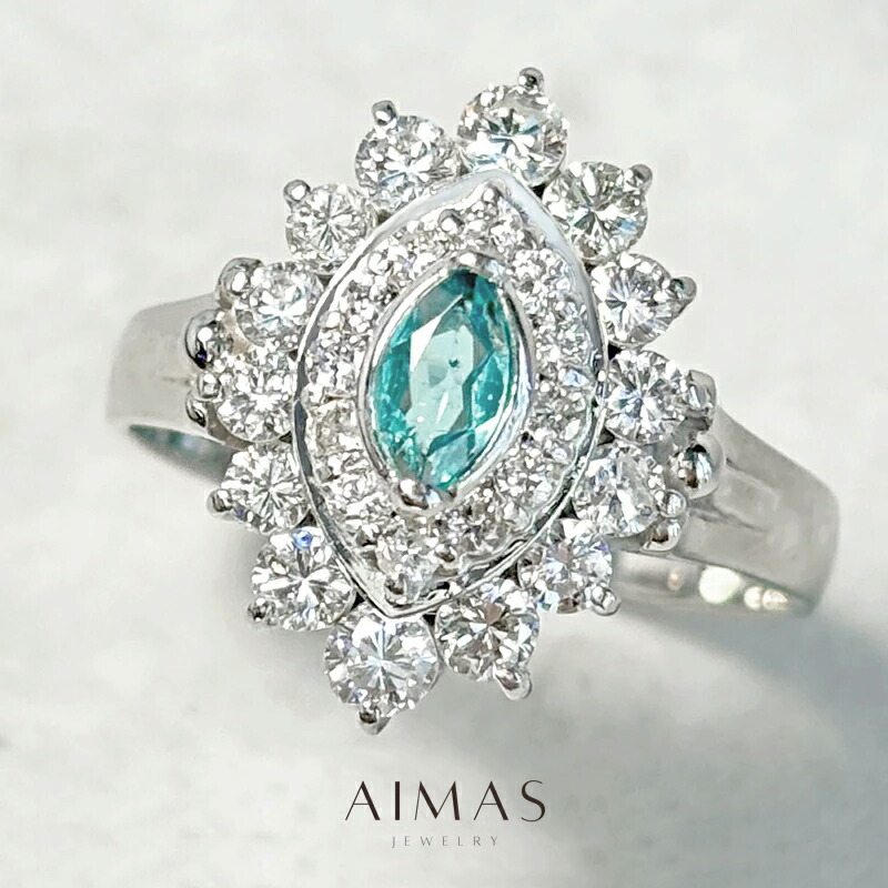 高品質 ブラジル産 パライバトルマリン プラチナリング pt900 9号 指輪 楽天市場】ブラジル産パライバトルマリン 0.48ct リング PT900