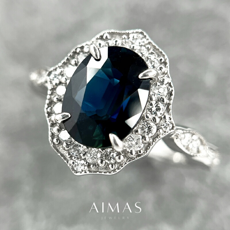 シルバーリング プラチナ 　ブルーサファイア　ダイアモンド 楽天市場】ブルーサファイア 2.16ct リング 12号 PT900 プラチナ