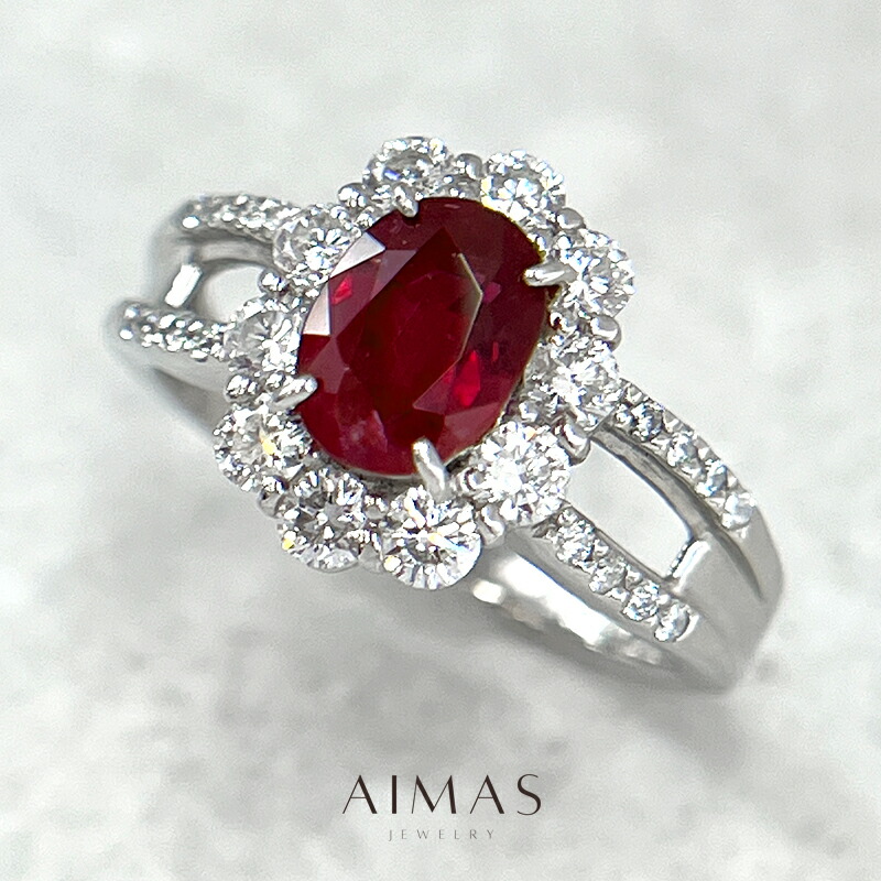 ルビー1.00ct＆ダイヤのハイジュエリーリング Pt900 サイズ11号 楽天市場】ルビー 1.25ct リング 13号 PT900 プラチナ