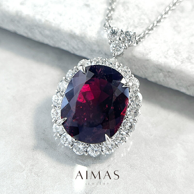 楽天市場】ルベライト 3.86ct ネックレス PT900 PT850 プラチナ