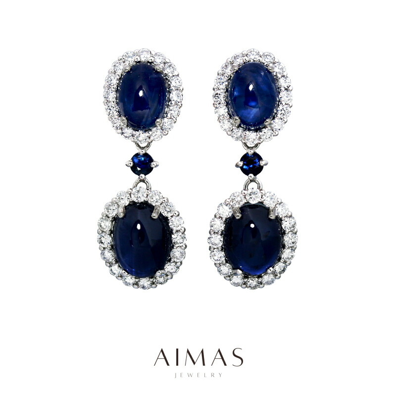 楽天市場】ブルーサファイア 4.43ct/4.67ct ピアス PT900