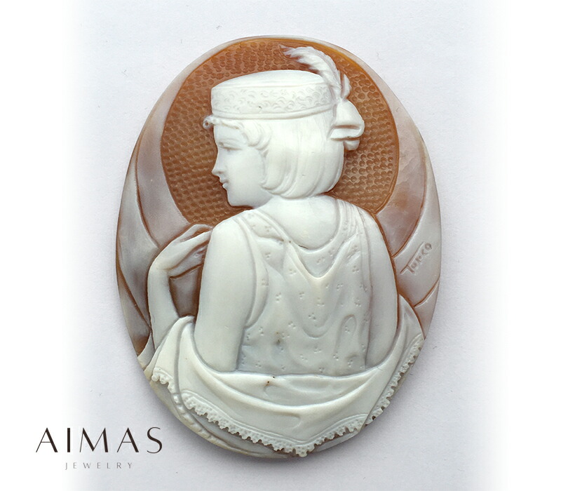 楽天市場】シェルカメオ ルース 女性 横顔 リラ ハープ 楕円 手芸材料