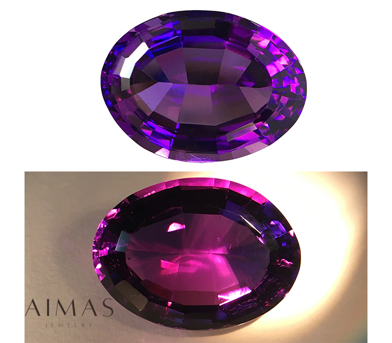 【楽天市場】アメジスト 紫水晶 カラーチェンジ 16.43ct オーバル