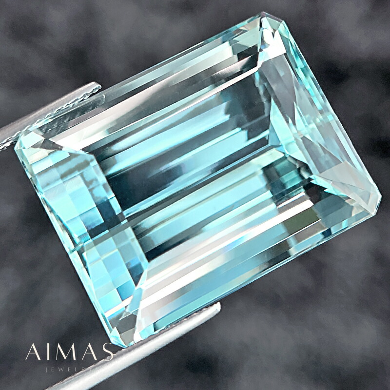 すゞめ　アクアマリン　102ct ルース 1.97ct アクアマリン ルース 1449 天然 透明シーブルー 宝石鑑別