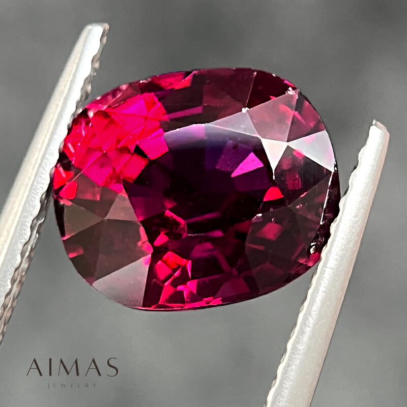 グレープガーネット 3.73ct ルース ◆ パープル ロードライトガーネット クッション グレープガーネットルース 3ctアップ 1月誕生石 裸石【ルース 送料無料】【製品へのオーダー加工承ります】RLJ.E