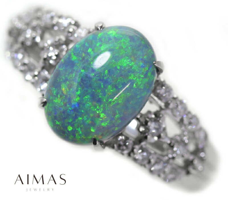 楽天市場】ブラックオパール 2.626ct リング 13.5号 PT900 プラチナ