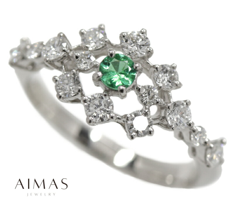 楽天市場】パライバトルマリン 0.135ct リング 10号 PT900 プラチナ