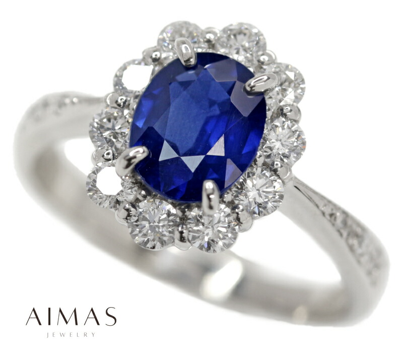 【極美品】■リング12.5-13　K18 Pt900 サファイア　ダイヤモンド 楽天市場】ロイヤルブルーサファイア 1.78ct リング 12号 PT900