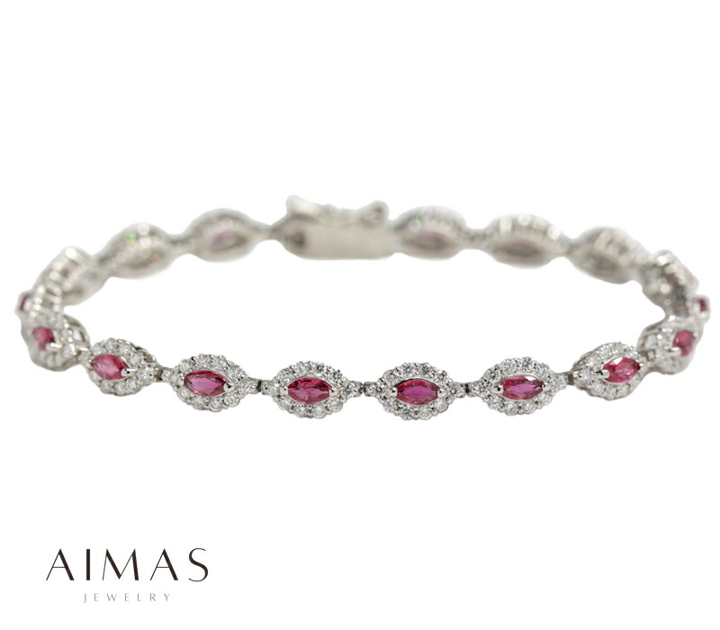 k18 ルビー プラチナ　ブレスレット 049547-1.jpg