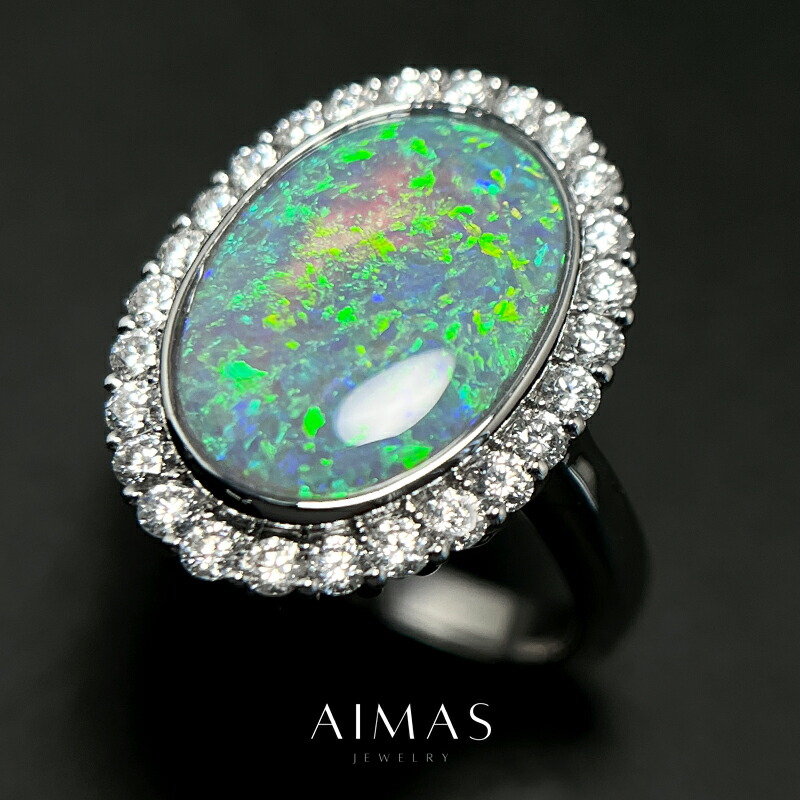 楽天市場】【ｾｰﾙ】ブラックオパール 0.9ct リング 13.5号 PT900