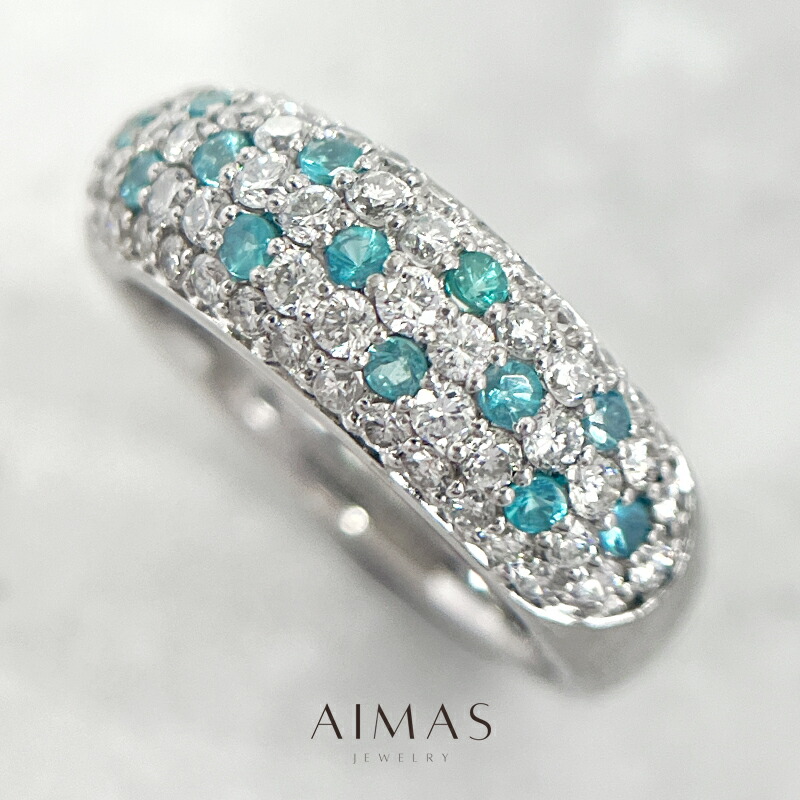 楽天市場】パライバトルマリン 0.78ct リング 9号 PT900