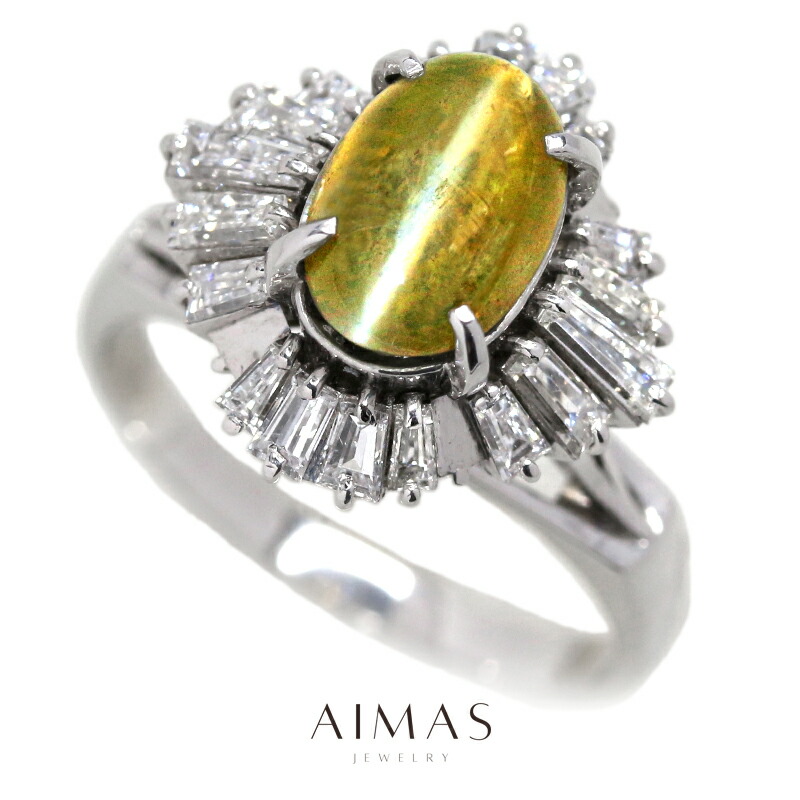 楽天市場】クリソベリルキャッツアイ 3.02ct ダイヤモンド