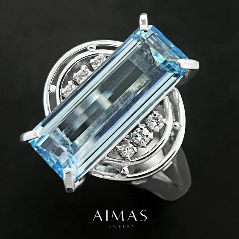 楽天市場】アクアマリン 5.51ct リング 11号 PT900 プラチナ