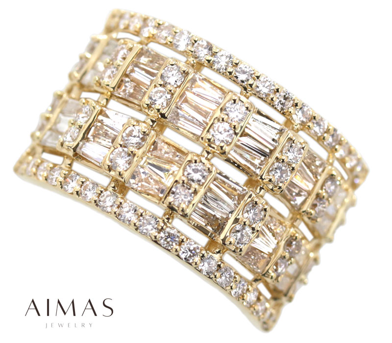 F*a様 k18 金 ゴールド 約3.30g 指輪 約13号 ダイヤ 0.05