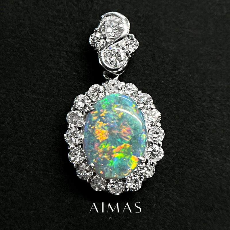 楽天市場】ブラックオパール 2.32ct ペンダントトップ PT900 プラチナ