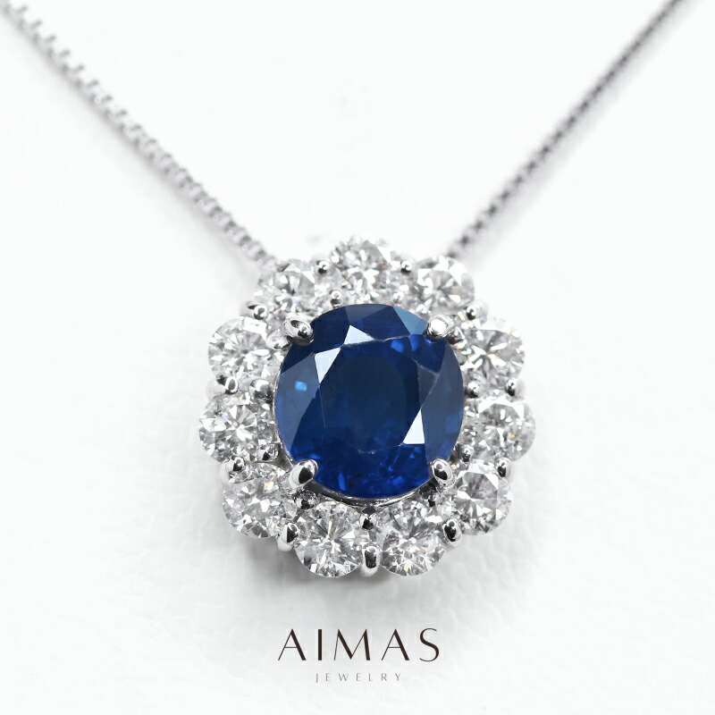 楽天市場】ブルーサファイア 2.64ct ネックレス PT850/PT900 プラチナ