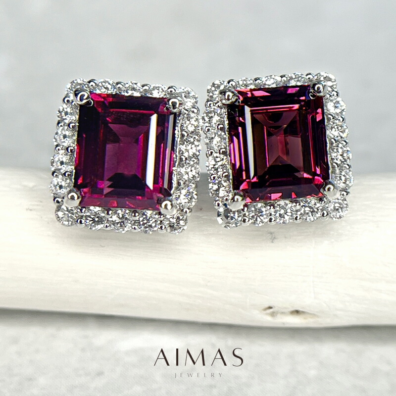 楽天市場】ガーネット 1.13ct/1.27ct ピアス PT900 プラチナ