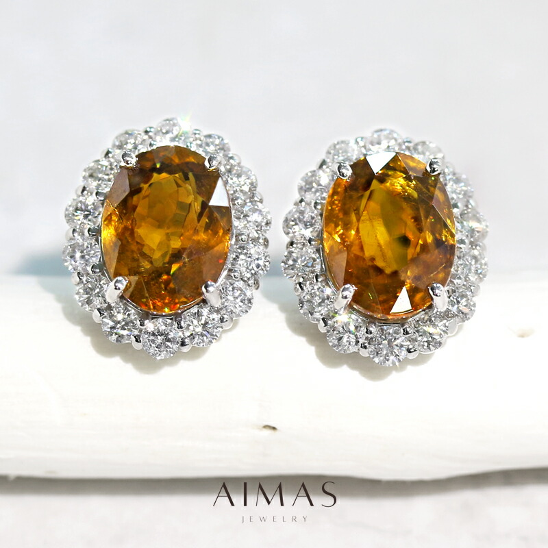 楽天市場】【ｾｰﾙ】スフェーン 2.69ct/3.54ct ピアス PT900