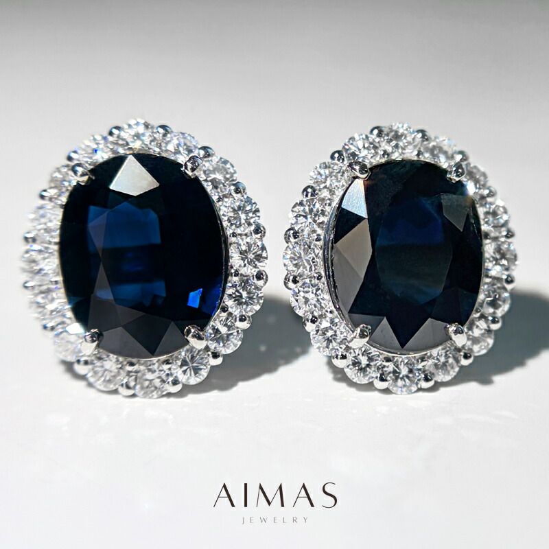 楽天市場】ティールサファイア ブルーサファイア 1.20ct/1.50ct ピアス