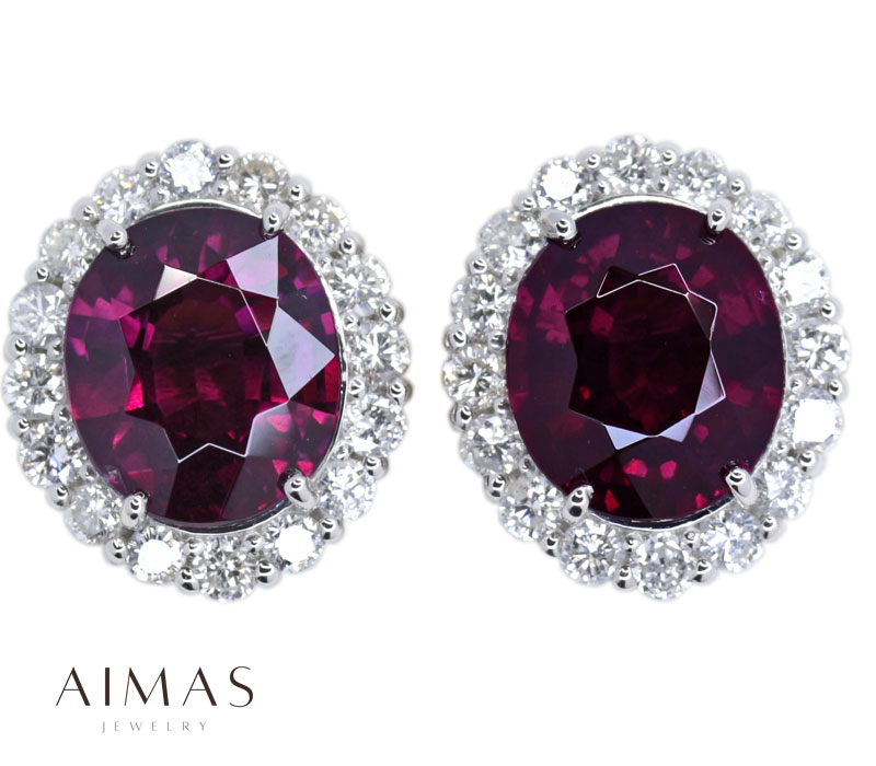 楽天市場】レッドスピネル 2.56ct/2.56ct ピアス PT900 プラチナ