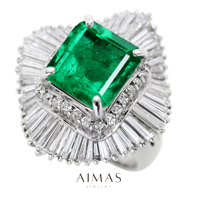 楽天市場】コロンビア産ビビッドグリーンエメラルド 3.05ct リング 10