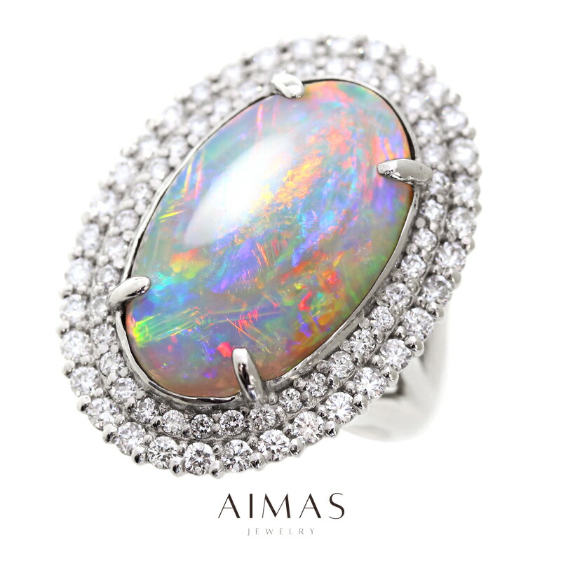 楽天市場】【ｾｰﾙ】ブラックオパール 7.95ct リング 16.5号 PT900