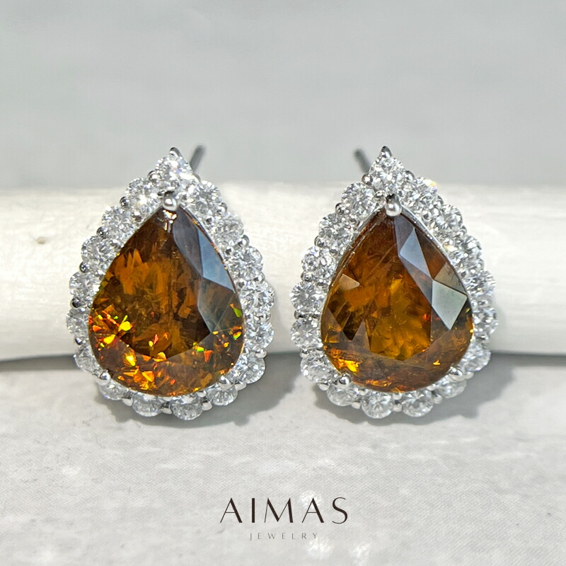 楽天市場】【ｾｰﾙ】スフェーン 2.69ct/3.54ct ピアス PT900