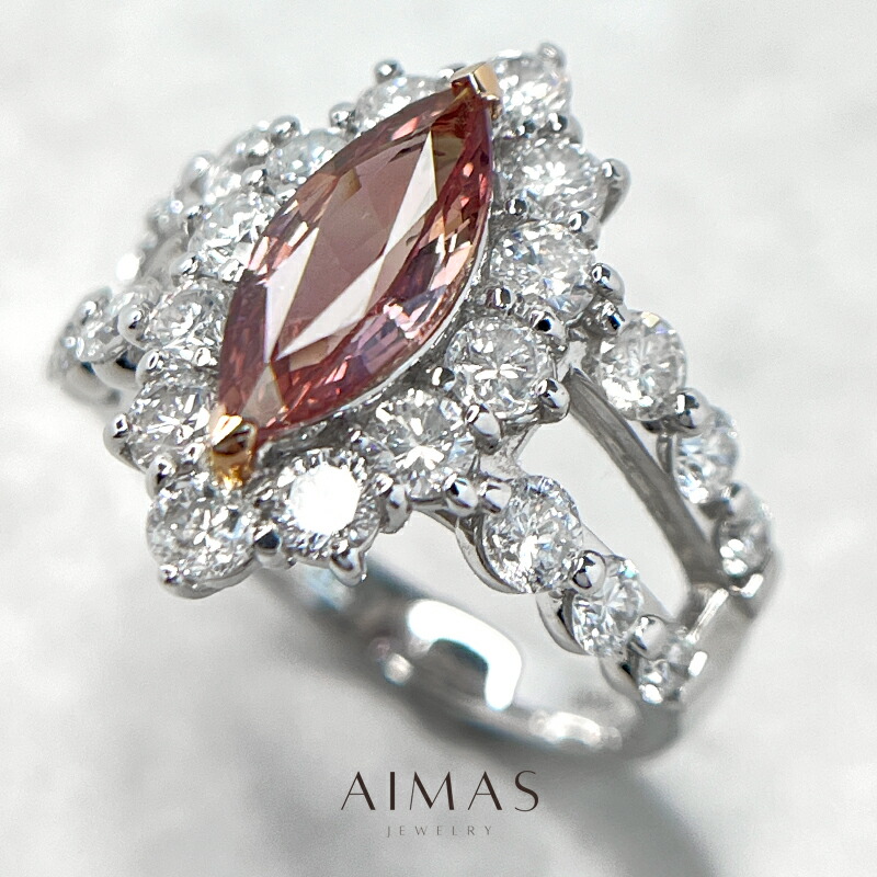 楽天市場】パパラチアサファイア リング 0.40ct ダイヤモンド