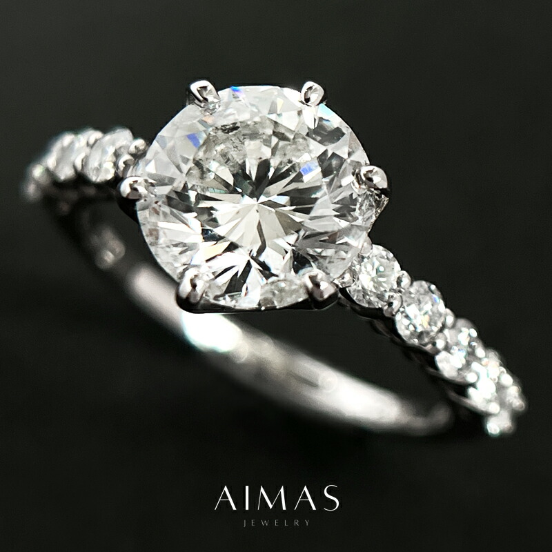 楽天市場】メインダイヤモンド 1.03ct (J VVS1) リング 12号