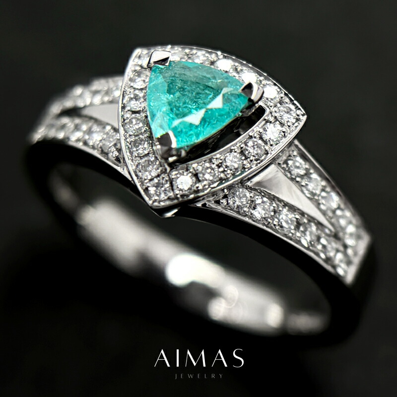 楽天市場】パライバトルマリン 0.168ct リング 13号 PT900 プラチナ