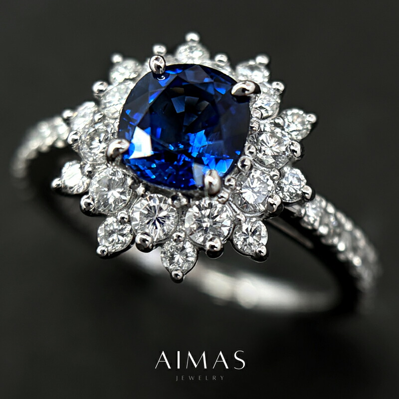 楽天市場】ロイヤルブルーサファイア 1.35ct リング 12号 PT900